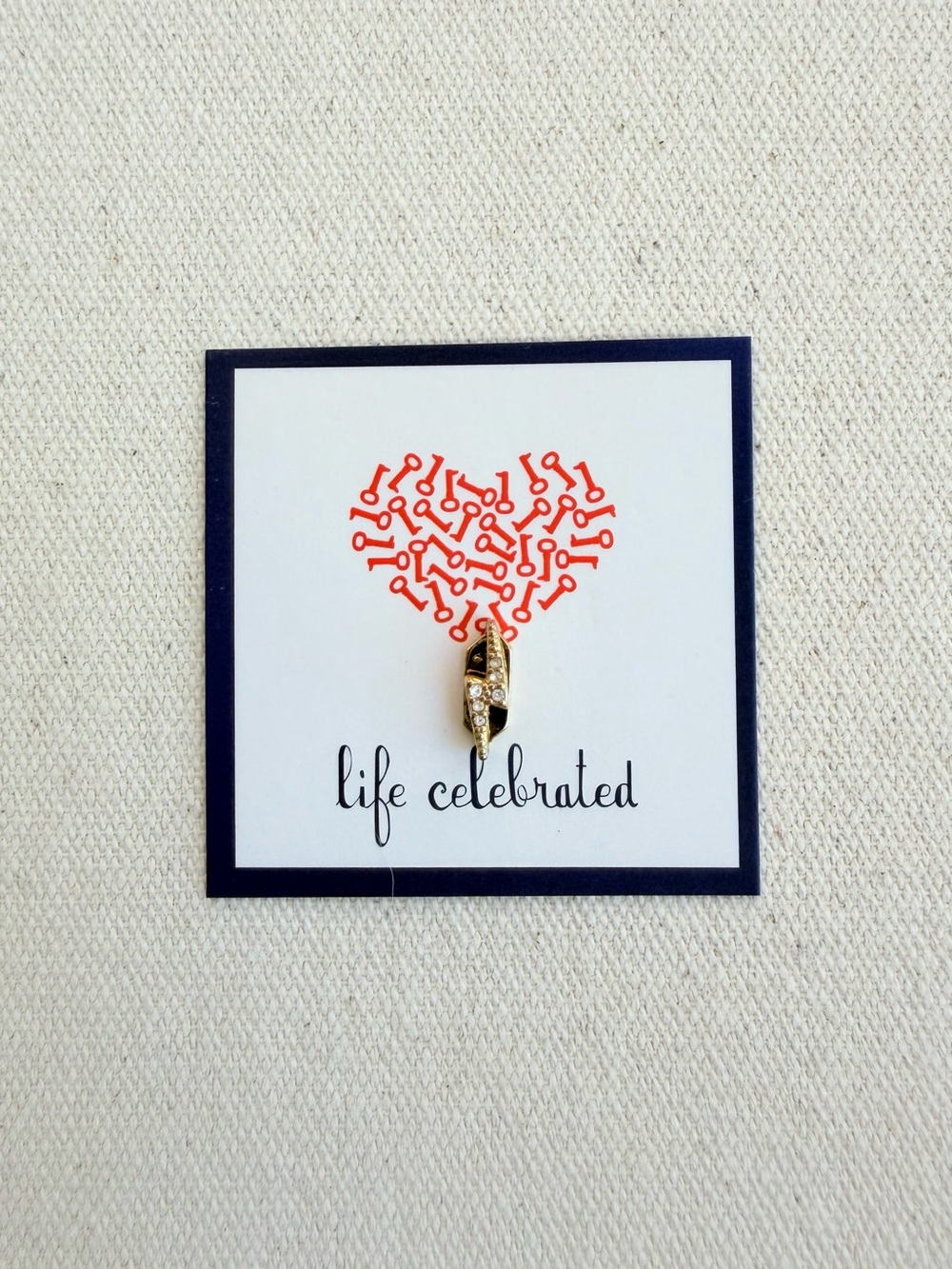 *Lightening Bolt Charm* KEEP COLLECTIVE Retired Pave Gold